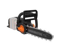 WORX WG350E.9 Nitro - Motosierra profesional con batería de 20 V, potente sierra para madera, 10 m/s, longitud de corte de 30 cm, compacta y segura, lubricación automática, tensión de cadena simple,