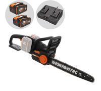 Worx WG385E Nitro - Electrosierra de batería - 2 x 40V 4Ah - Espada de 40 cm
