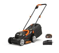 WORX WG730E | Cortacésped a batería 20VMáx. 4Ah | Fácil almacenamiento y gran autonomía| PowerShare | motor sin escobillas | 30cm de ancho de corte, corte hasta el borde, 3 alturas de corte ajustables