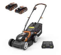 Worx WG779E - Cortacésped de batería - 2x20V/2,5Ah - Corte 34 cm
