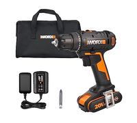 WORX Taladro atornillador WX100 20V-2Ah, ligero, 30Nm, 2 velocidades, portabrocas 13mm, con bolsa