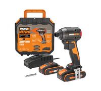 WORX WX265 Atornillador de Impacto Nitro 20V Brushless 200Nm, 3 Velocidades, 2 Modos, 2 Baterías 2Ah, para Metal, Madera y Automoción