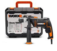 WORX WX317.2 Taladro percutor 600W, 3.000 r.p.m, 48.000 i.p.m, portaborcas 13mm, potente para ladrillo, metal, madera y hormigón blando, control de velocidad, para reformas y montaje
