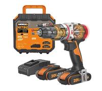 Worx Taladro percutor Slammer WX354 20V sin escobillas – 2 baterías 2Ah y cargador