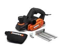 WORX WX615 Cepillo eléctrico 750W, 3mm de ajuste de profundidad, ranura en V, guía paralela, rebaja y bisela en madera de manera fácil, bolsa recoge polvo