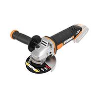 WORX WX800.9 Amoladora 115mm, compacta, protector de disco, empuñadura ergonómica, para corte, desbaste y reparaciones en metal y piedra, sin batería ni cargador