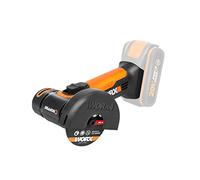 WORX WX801.9 mini amoladora 20V chopper, 19.500 r.p.m, ultraligera 840g, para metal, plástico y reparaciones en taller y obra, para espacios reducidos, sin batería ni cargador