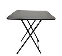 woshapce Mesa de comedor plegable para 2-4 personas, mesa plegable cuadrada con parte superior de MDF y marco de acero inoxidable, mesa de comedor plegable que ahorra espacio para sala de estar, sofá
