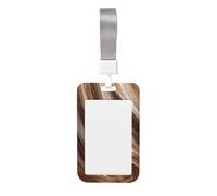 Woshuwo Funda para tarjetas de identificación de plástico duro con color rubio, protector de etiqueta de nombre para enfermeras y oficina