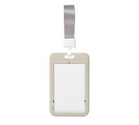 Woshuwo Porta tarjetas de identificación de plástico duro con diseño rústico vintage de acuarela para árbol de Navidad, protector de etiqueta de nombre para enfermeras y oficina