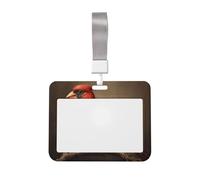 Woshuwo Red Bird - Funda para tarjetas de identificación de plástico duro, diseño vintage oscuro para enfermeras y oficina