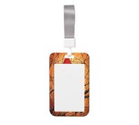 Woshuwo Red Bird - Funda para tarjetas de identificación deslizante, plástico duro, protector de etiqueta de nombre para enfermeras y oficina