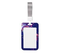 Woshuwo Shuttlecock - Funda para tarjetas de identificación de plástico duro con diseño de arte pop abstracto, protector de etiqueta de nombre para enfermeras y oficina