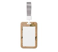 Woshuwo Sprig of Holly with Red Berries Sliding ID Badge Holder Hard Plastic Work Card Case Protector de nombre para enfermeras oficina
