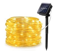 WoskjXas Solar Luz de Cuerda, 10M 100LEDs Solar Guirnalda Manguera, Luces Solares Impermeables, Solares Iluminación Cuerda Decoración con 8 Modos para Jardín Boda Fiesta de Navidad
