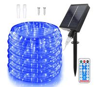 WoskjXas Solar Luz de Cuerda, 20M 200LEDs Solar Guirnalda Manguera, Luces Solares Impermeables Control Remoto, Solares Iluminación Cuerda Decoración con 8 Modos para Jardín Boda Fiesta