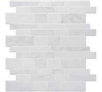 WoStick Pegatinas de Baldosas Engrosadas Azulejos Adhesivos 3D Pegatinas de pared Azulejos para Cocina y Baño,30.5 x 30.5 cm (10 Piezas)