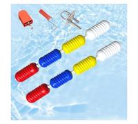 WOTZOV Kit De Separadores De Carriles para Piscina, Cuerda De Boya De Seguridad con Accesorios De Gancho, Línea Divisoria Duradera De 3 M/9,8 Pies para Una Seguridad Y Organizac，Nylon Rope 18m/59.1ft