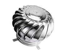 WOTZOV Tapa De Chimenea, Ventilador De Turbina Rotativa, Sombrerete De Chimenea Giratorio De Acero Inoxidable 304, Protector contra Pájaros, Giratorio, Anti-Tiro Descendente, Herramienta，300mm