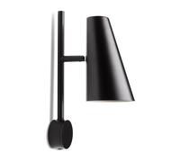 Cono Lámpara de Pared Negro