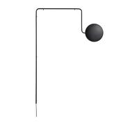 Woud Lámpara de pared Mercury Metal pintado negro
