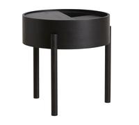 Woud Mesa auxiliar Arc ceniza teñida de negro ceniza