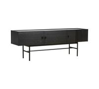 Woud Mesa auxiliar Array baja. 150 cm Roble pintado negro