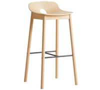 Woud Taburete de bar Mono Roble pigmentado blanco
