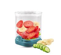 WOUYTPE Taza Cortadora de Frutas, Cortador de Frutas con Placa de Empuje, Cortador de Verduras, Adecuado para Cortar Setas, Huevos, Verduras, Cuchilla Extraíble (Azul Oscuro)