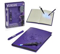 WOW! STUFF Diario secreto de Wednesday Addams | Desbloquea secretos invisibles con la luz UV incluida | Juego de cuaderno y bolígrafo Nevermore de primera calidad | Para los fanáticos de la serie