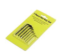 WOWOWO 7 Piezas 0,7 mm-3 mm Mini Hexagonal Hexagonal Llave Allen Juego de Herramientas de Destornillador Llave