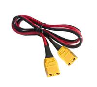 WOZOKI Cable Conector XT90, Cobre estañado 10AWG, 50cm | Terminales chapados en oro, para proyectos solares, sistemas de baterías, centrales eléctricas portátiles, cableado