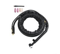 WP-17V - Antorcha de soldadura TIG con encendido elevador, cable de 4 m, 200 A, válvula de gas en el quemador, boquilla de cerámica, casquillos de alicates para electrodos de 2,0/2,4 mm