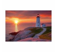 WQBQKKX Impresión lienzo gran paisaje marino atardecer Atardecer Cuadro Moderno Dormitorio Cocina Cuadros Pared Imágenes Wall Art Prints Decor Grande XXL（Naranja 65-20x30cm Sin marco