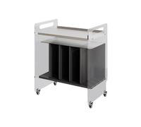 WQQYU6HKF Estuche para CD Inicio Mueble de madera for discos vinilo, CD, álbumes, estantería con ruedas y soportes acrílicos Soporte para discos