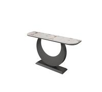 WQQYU6HKF Mesa de Entrada Black Stone Slab Table for Entryway Hallway Built Against The Wall in The Living Room Mobiliario(Grande)