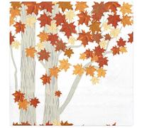 WRAPAHOLIC 50 servilletas de papel de otoño, servilletas desechables de 3 capas para otoño, suministros de fiesta de Acción de Gracias, vajilla de 6.5 x 6.5 pulgadas