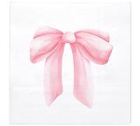 WRAPAHOLIC 50 servilletas de papel desechables de 3 capas para despedida de soltera, para bodas, fiestas de té y cumpleaños de niñas, 6.5 x 6.5 pulgadas