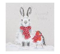 Wrendale Christmas Robin and Hare Luxury Boxed Cards
