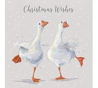 Wrendale Designs by Hannah Dale - Juego de 8 tarjetas navideñas de lujo bailando sobre hielo