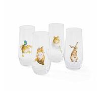 Wrendale Designs - Juego de 4 vasos altos de animales de campo