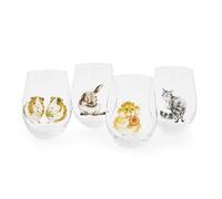Wrendale Designs - Juego de 4 vasos para vasos