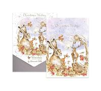 Wrendale Designs Paquete de 8 tarjetas de Navidad para caminar en un país de las maravillas de invierno