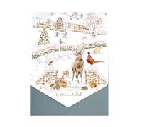 Wrendale Designs - Paquete de tarjetas de Navidad con diseño de animales del bosque de nieve