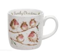 Wrendale Designs Portmeirion Royal Worcester Family Christmas Robin - Taza (0,3 L)