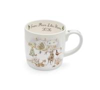 Wrendale Designs Royal Worcester Snow Place Like Home - Taza grande de 0,4 L, edición limitada 2026