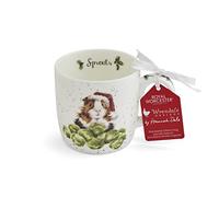 Wrendale Designs Taza individual de Sprouts (conejillo de indias), color blanco