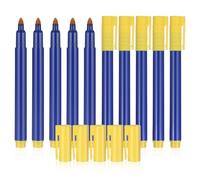 WRITWAA 10 Piezas Bolígrafo Marcador Anticounterfeiting Detector de Billetes Falsos Azul para Verificación de Dinero Seguro en Negocios y Uso Personal