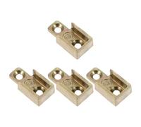 WRITWAA 4 Piezas Cerradura Ventana de Aleación de Zinc Placa de Cierre Dorada para Seguridad Reforzada en Habitaciones y Salones