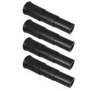 WRITWAA 4 Piezas Funda Protectora Antideslizante para Cilindro de Gas de Silla de Oficina Diseño de Tres Secciones de Plástico Negro Que Previene Polvo y Manchas